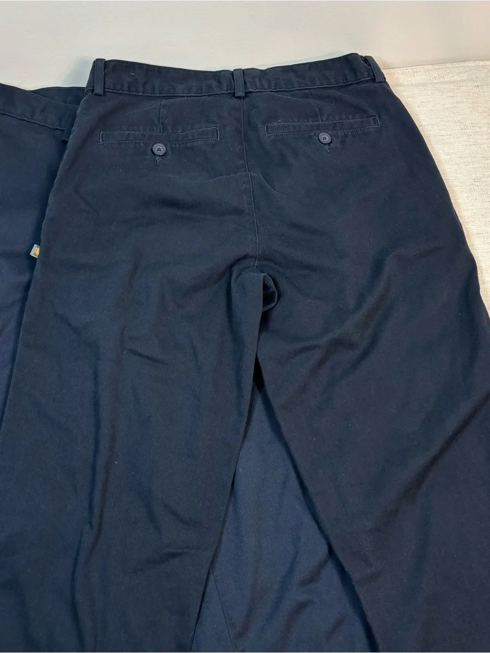 Set of 2 Dennis Men 29x32 uniform Chino Pants - Classic Straight Fit navy blue